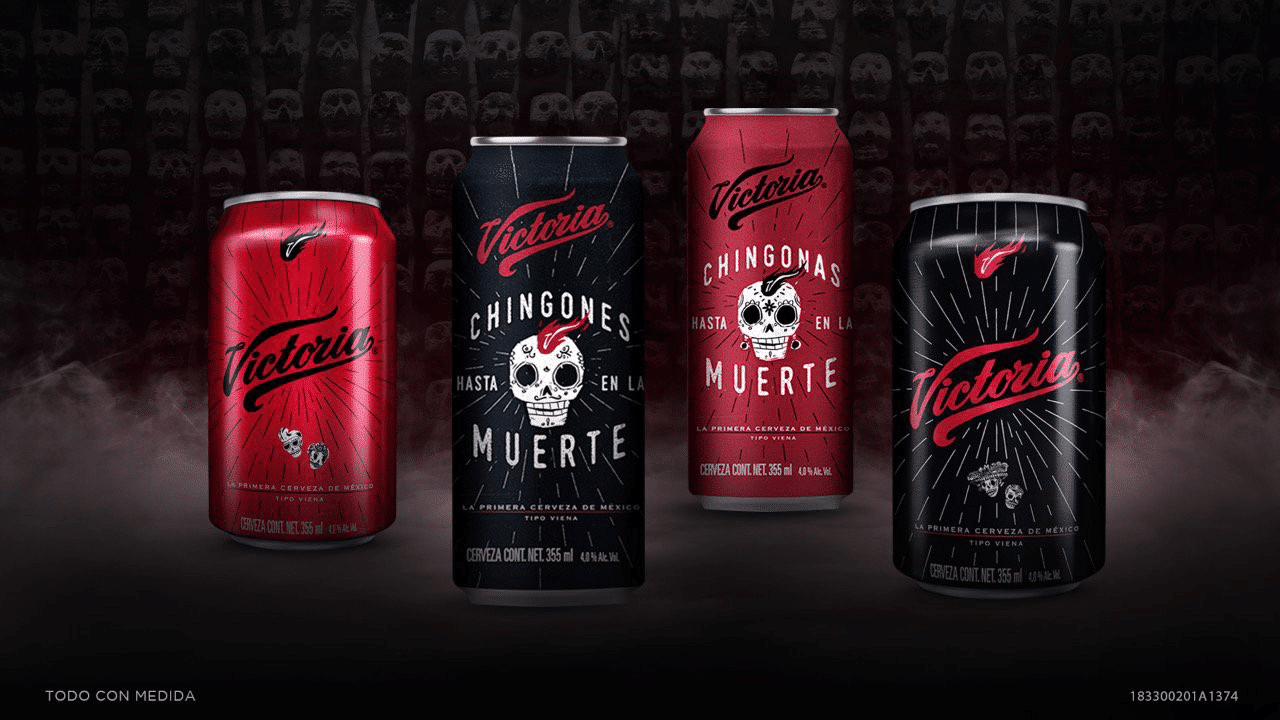 Packaging especial Cerveza Victoria para Día de Difuntos en México